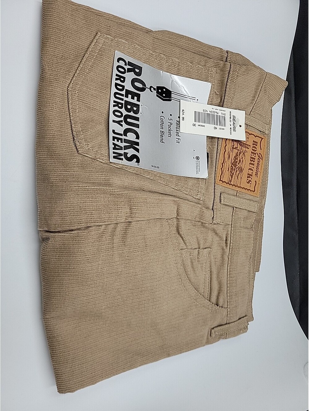 DeadStock Vintage Roebucks Pants Mens 40x30 Corduroy Straight Western Sears 90s